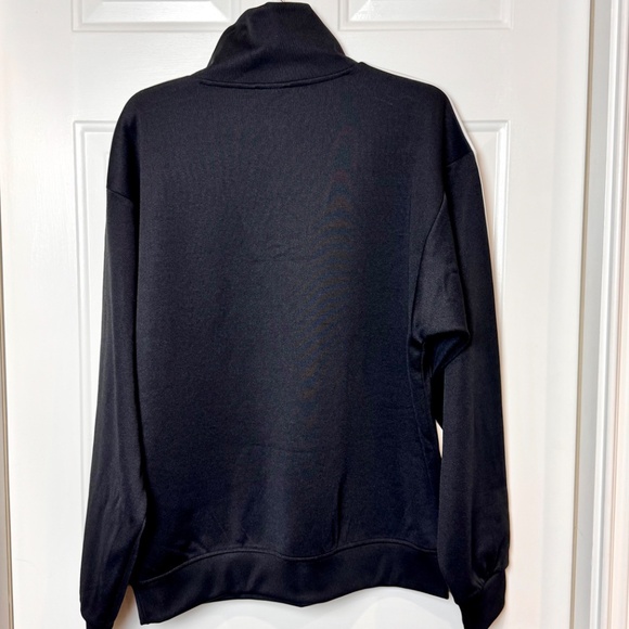 NWT Adidas Men's Funnelneck 3 Stripes Black Track Jacket Size Medium - Picture 7 of 7